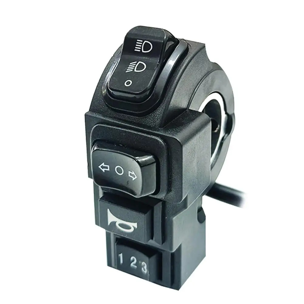 E-bike 4-in-1 Control Switch Headlight Turn Signal Klaxon 9 Pin SM Connector