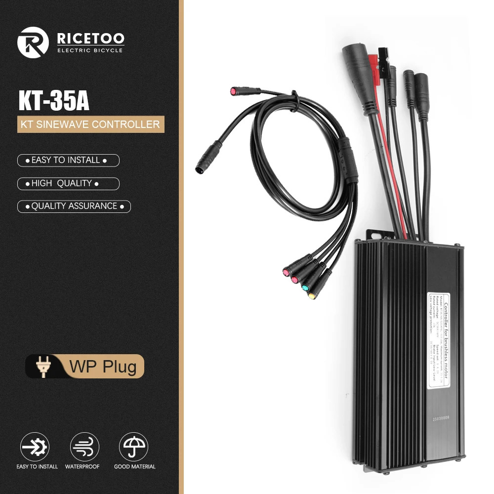 KUNTENG 35A 36-52V Sine Wave Controller 1000-1500W Brushless Motor KT Display