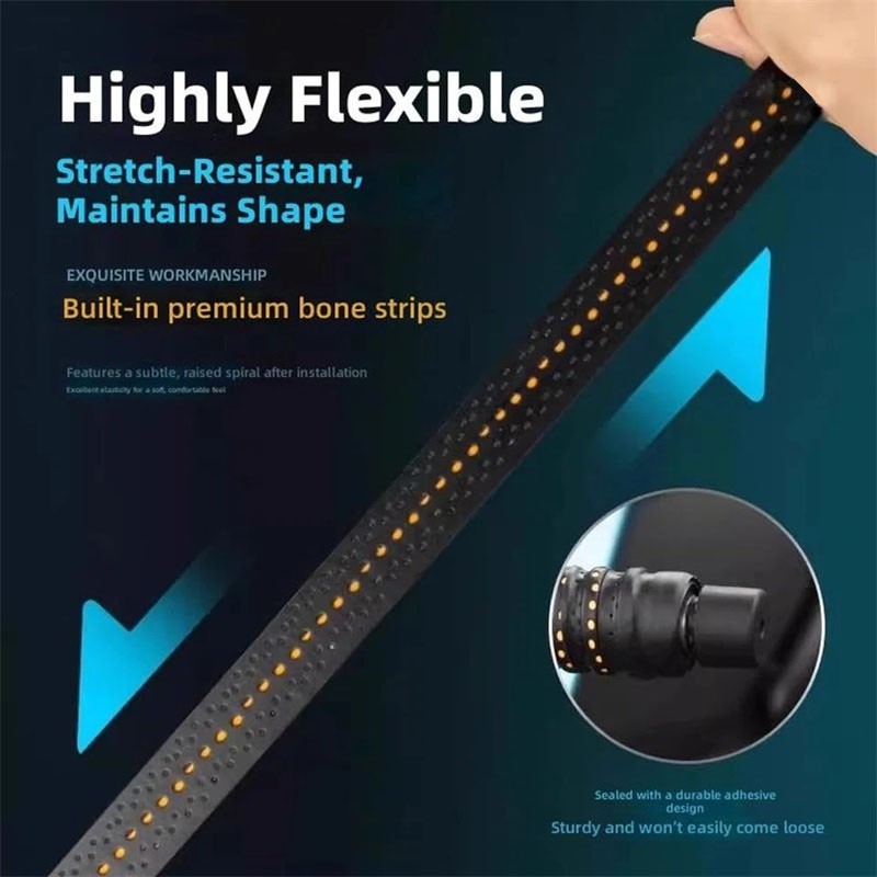 3.6Ft Wrap-Around Motorcycle Grips,Anti-Slip Handlebars Grips With Air Vent Hole