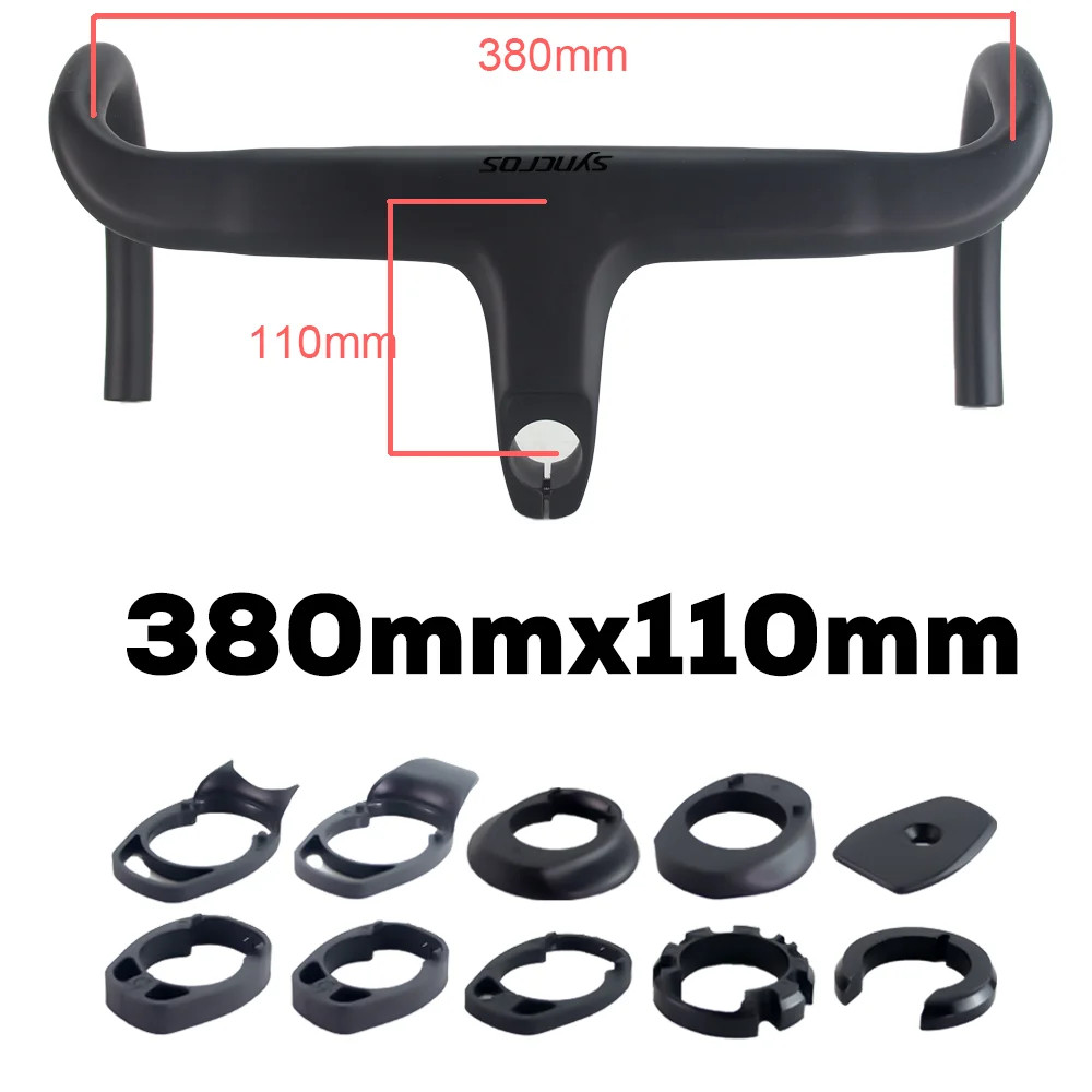 Road Bicycle Integrated Drop Bar Carbon 28.6mm Internal Routing with Spacers