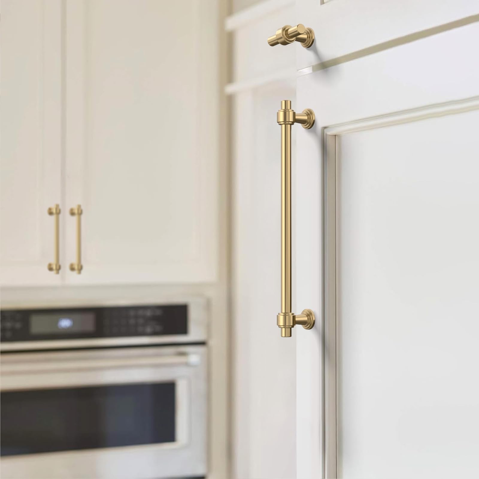 10 Pack 1″(25mm) Champagne Gold Cabinet Knobs for Cabinets Kitchen Drawers Pu…