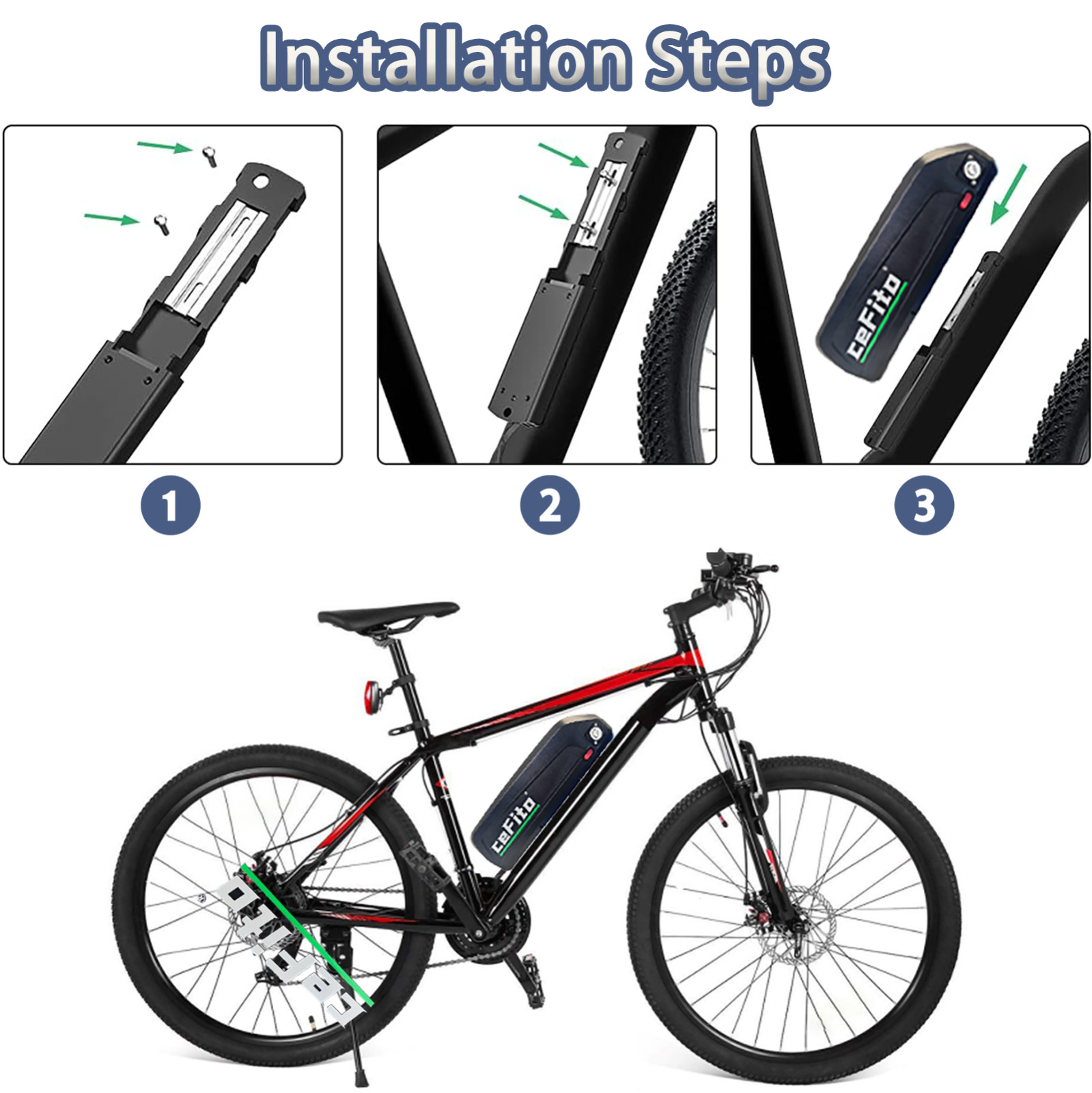 48V 10Ah 0-1000W Hailong Ebike Battery 48V Electric Bike Lithium Battery Pack