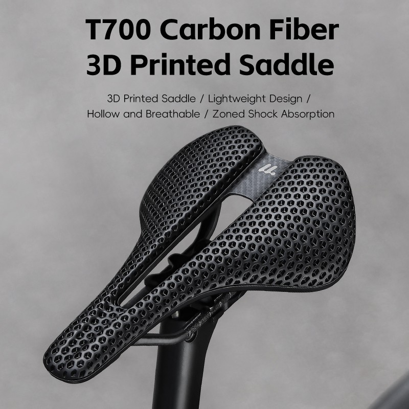 WEST BIKING 3D Printed Nylon Bicycle Saddle Hollow Bike Titanium Seat Bow Saddle