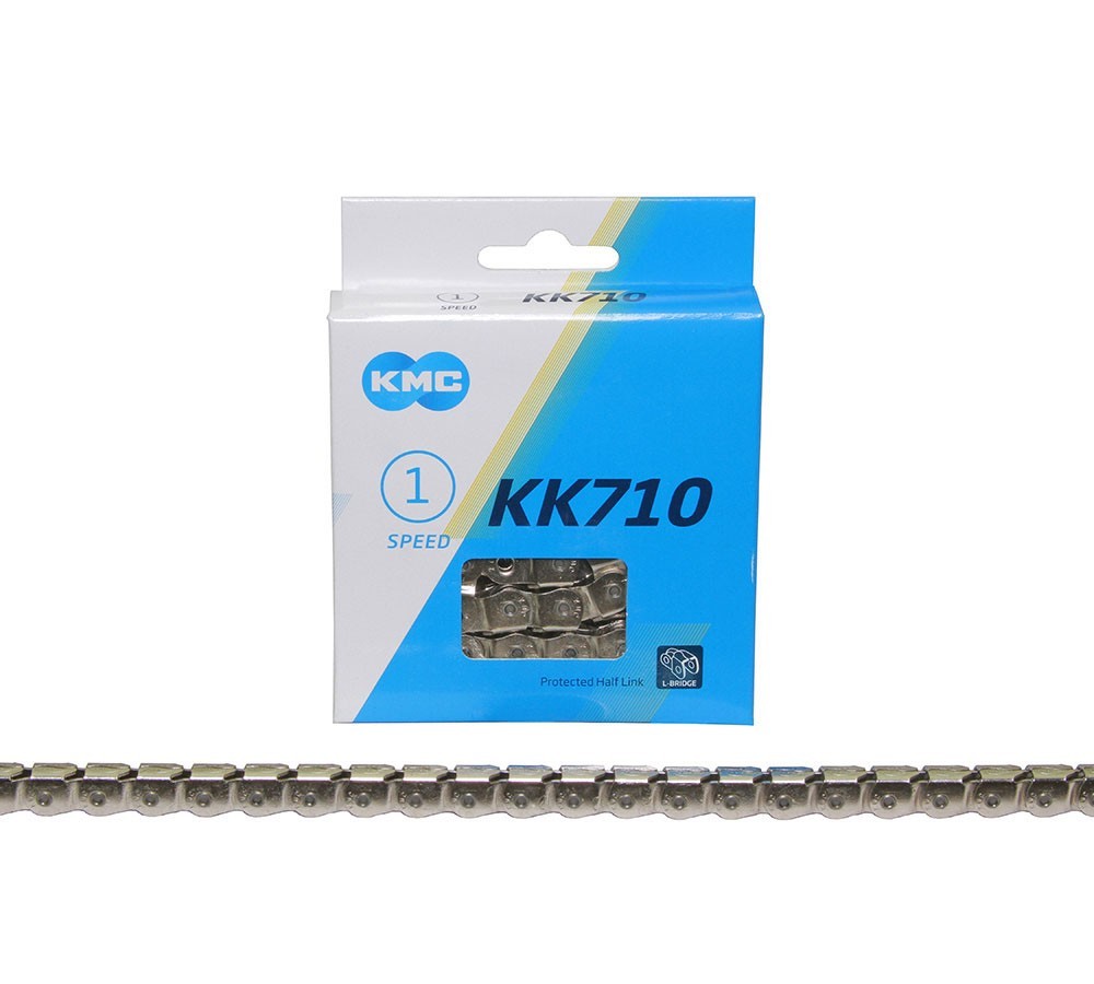 KMC Kool Knight KK710 Half Link Single Speed Bike Chain 1/2 x 1/8 102L Silver.