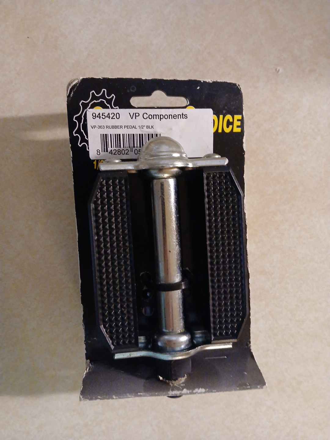 VP-363 Classic Rubber Style Platform Bike Pedals Retro Look 1/2″ spindle