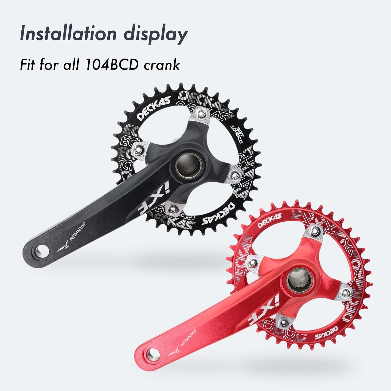 DJC 104BCD Bike Chainring – Durable and Easy-Clean Narrow Wide Tooth Design