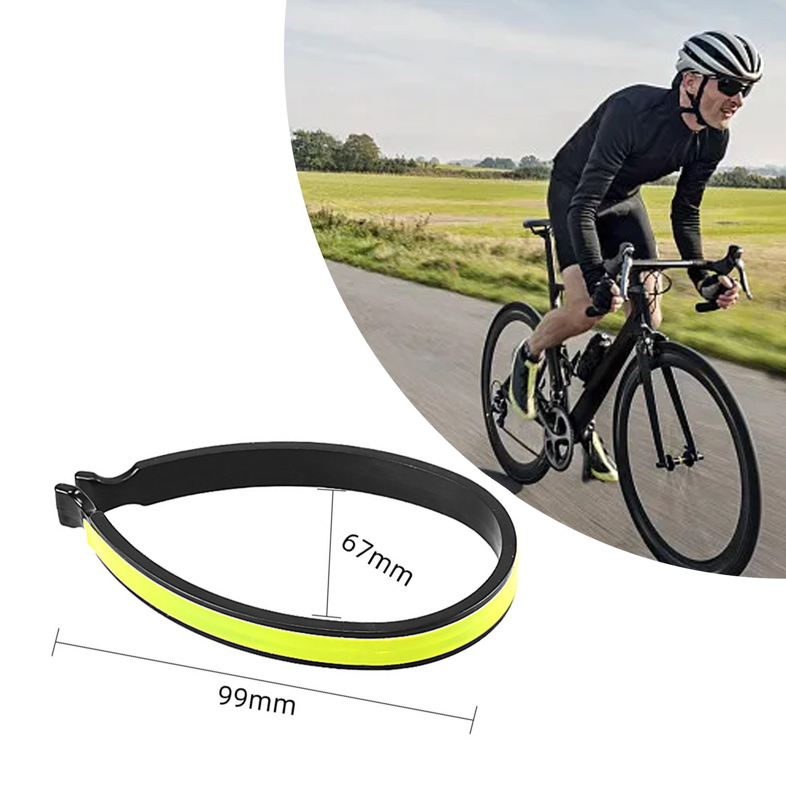 Reflective Clips Bicycle Pants Clip 10.1 Cm X 1.1 Cm Reflective Strips Hot Sale