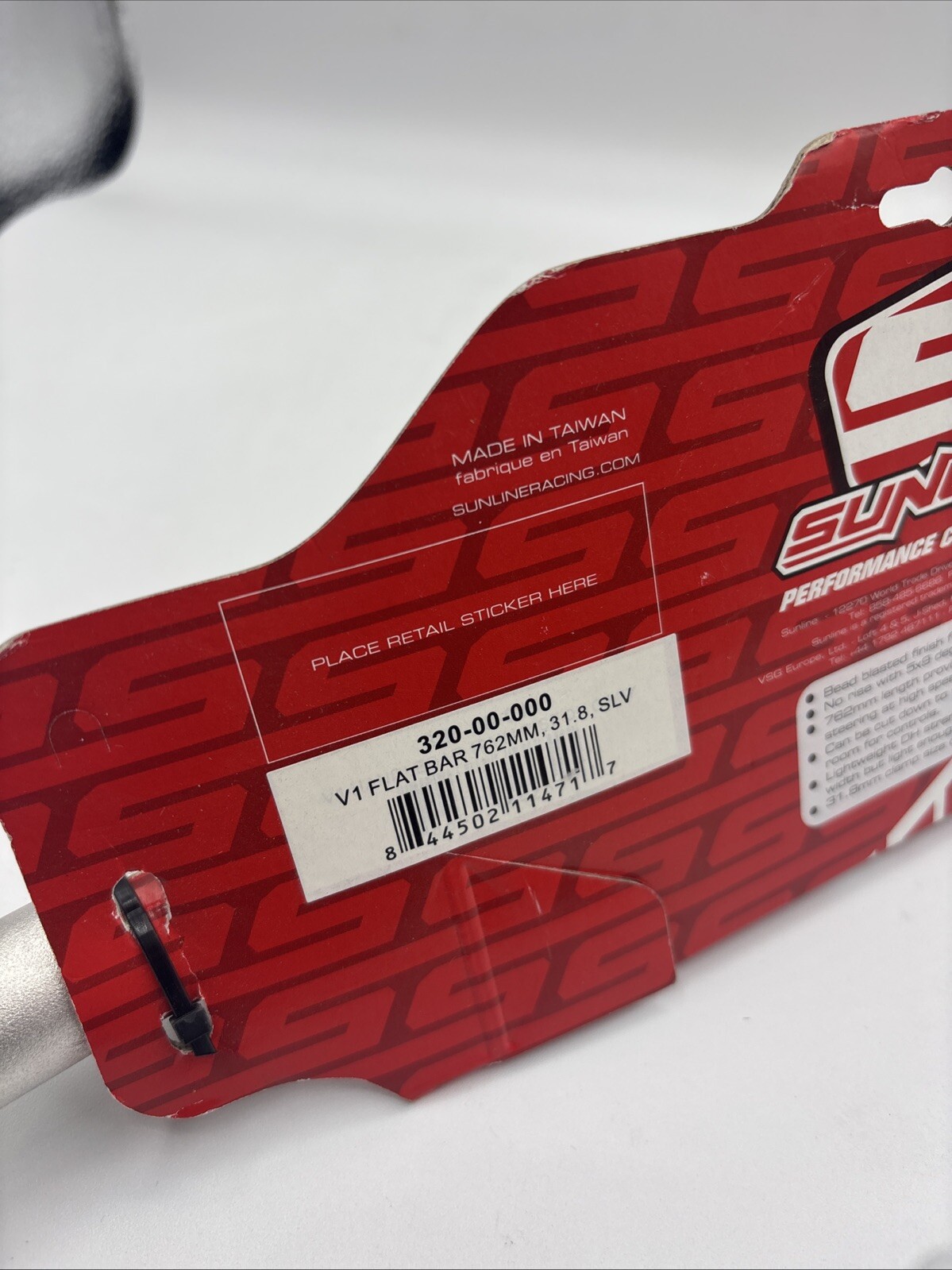 Sunline Performance Components V- one FLATBAR – 762MM, 31.8, SILVER