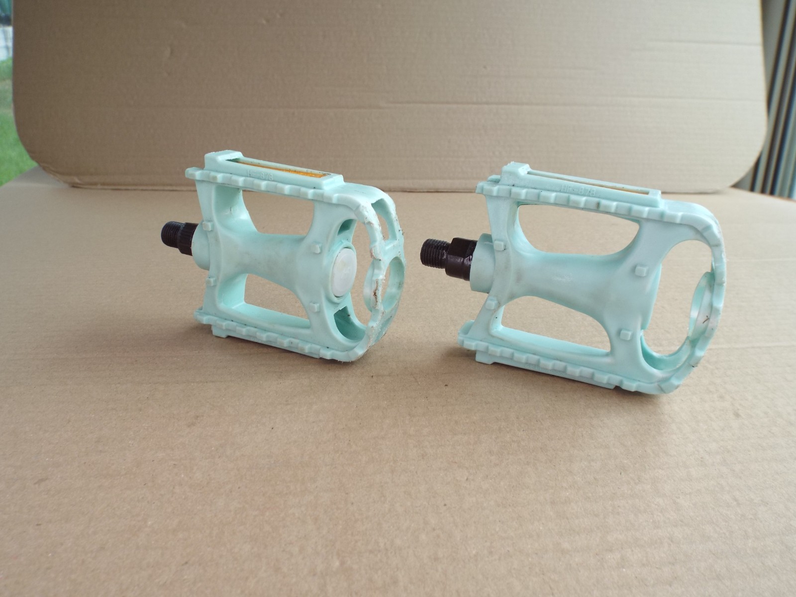 BMX Pedals 1/2” Aqua in Color HF-878 From 20″ Bicycle Work Well! (Pls Read)