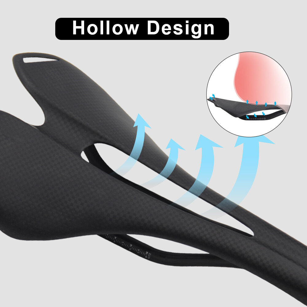 Carbon Fiber Road Front Seat Mat MTB Bike Saddle For Cycling 270*141 USA Stock