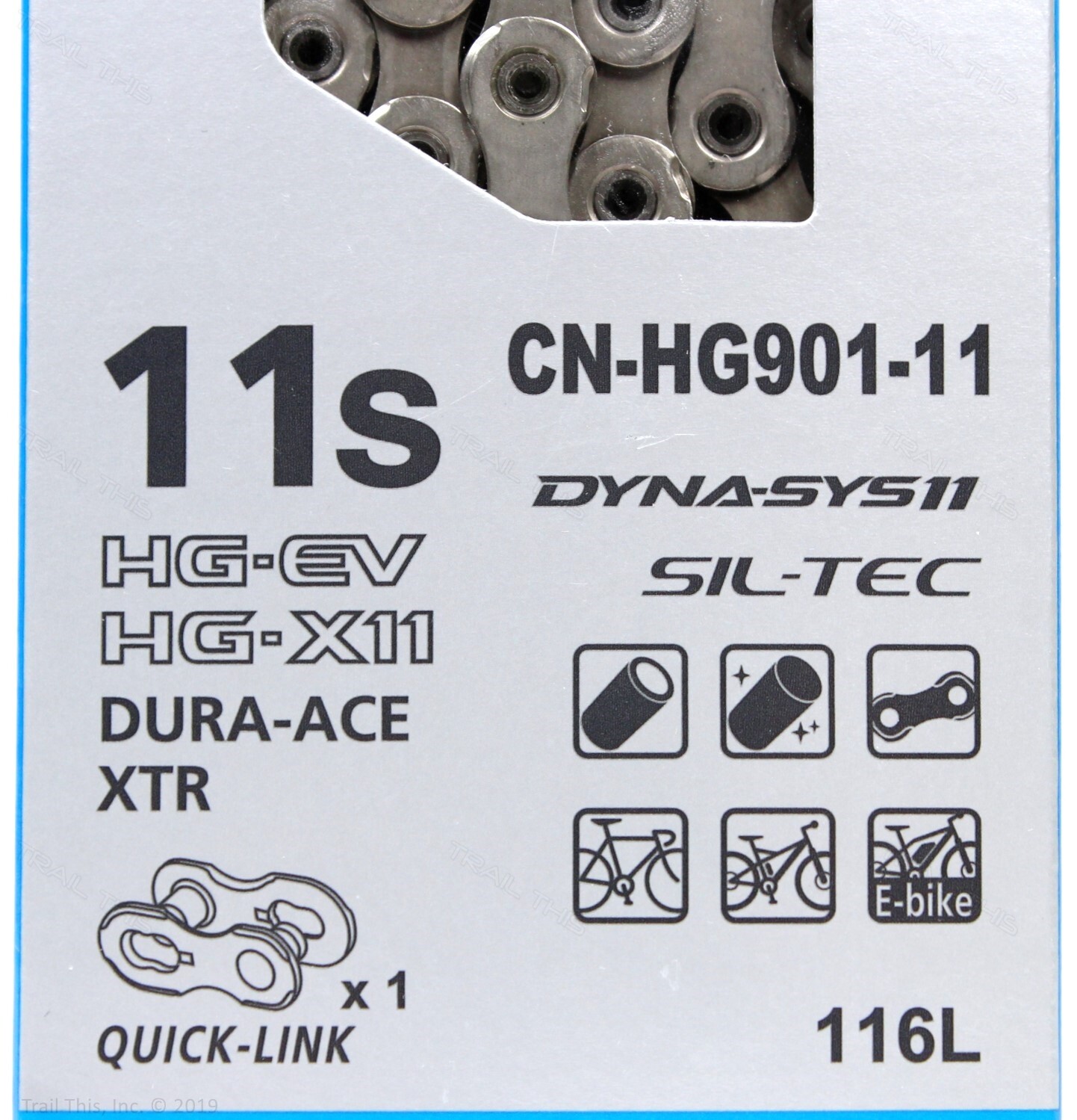 Shimano CN-HG901 11-Speed 116L Hollow-Pin Dura-Ace / XTR Bike Chain + Quick-Link