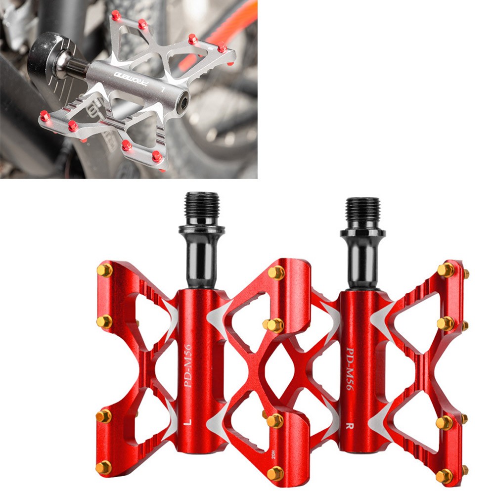 PROMEND MTB ROAD Bike Ultralight Aluminum Pedal Bicycle Flat Pedal 3 Bearing