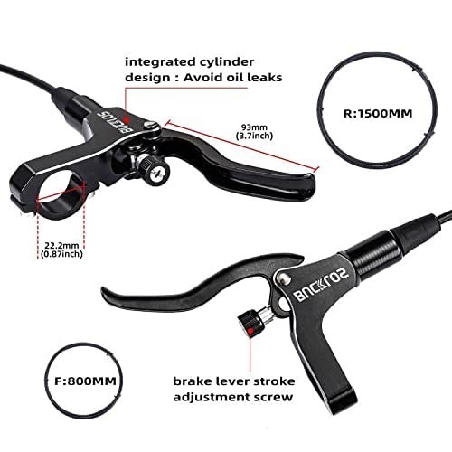 Hydraulic Disc Brake Set for Mountain Bikes – 800mm Front, 1500mm Rear, Aluminum
