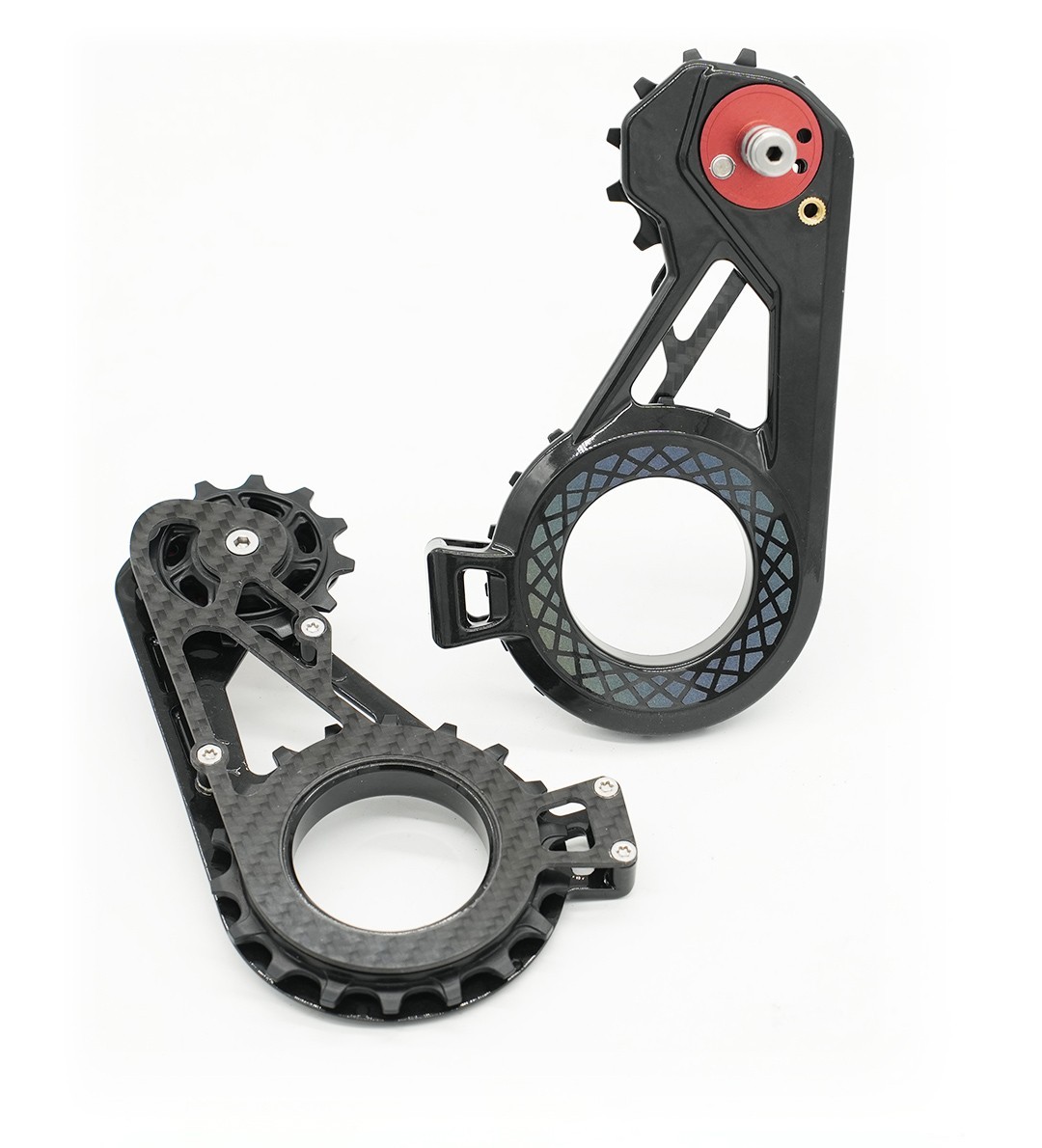 WHEELTOP EDS TX/TT Carbon Oversized Pulley Wheel Derailleur Cage Rainbow Ceramic