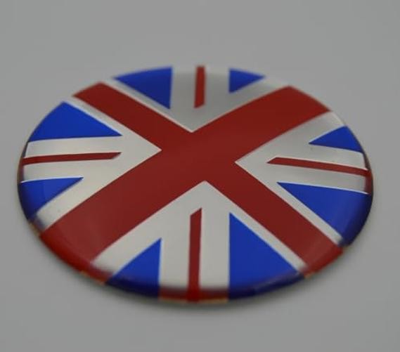 4X Union Jack UK Flag Wheel Center Cap + Valve Stem Cap for Mini Coopers R50