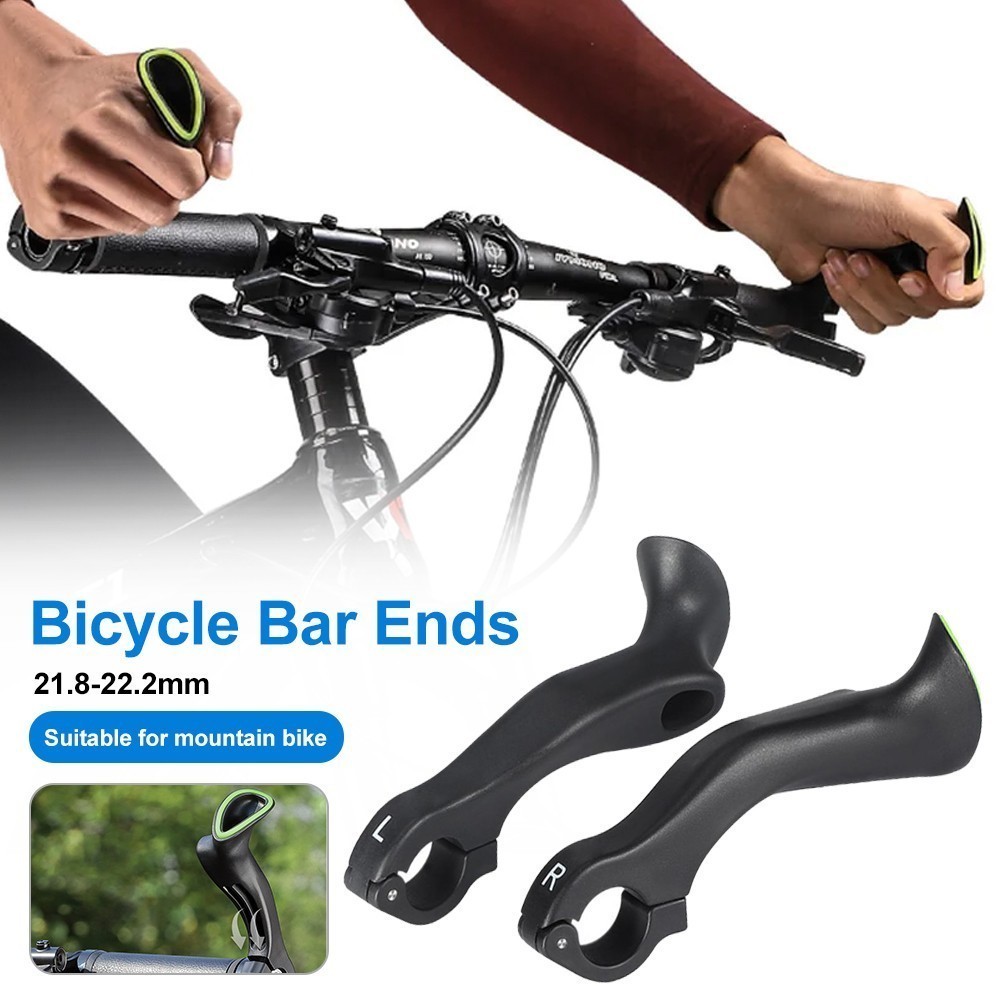 2PCS Bicycle Ergonomic Bar Ends Extender for 21.8-22.2mm Handlebars Bar End Grip