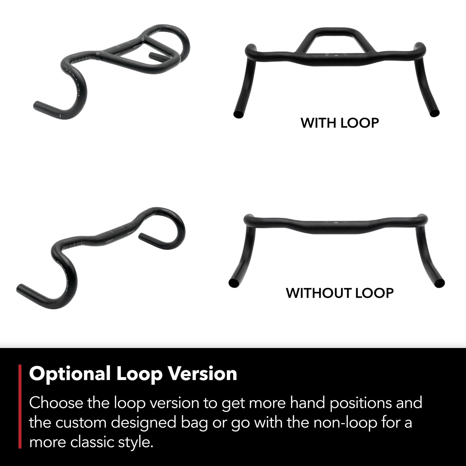 REDSHIFT Kitchen Sink Low Flare Handlebar without Loop for Road, Gravel, Tour…