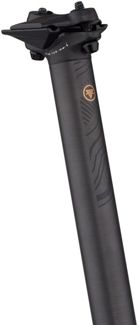 Teravail Stratum Carbon Seatpost – 27.2 x 400mm, 18mm Offset, Black