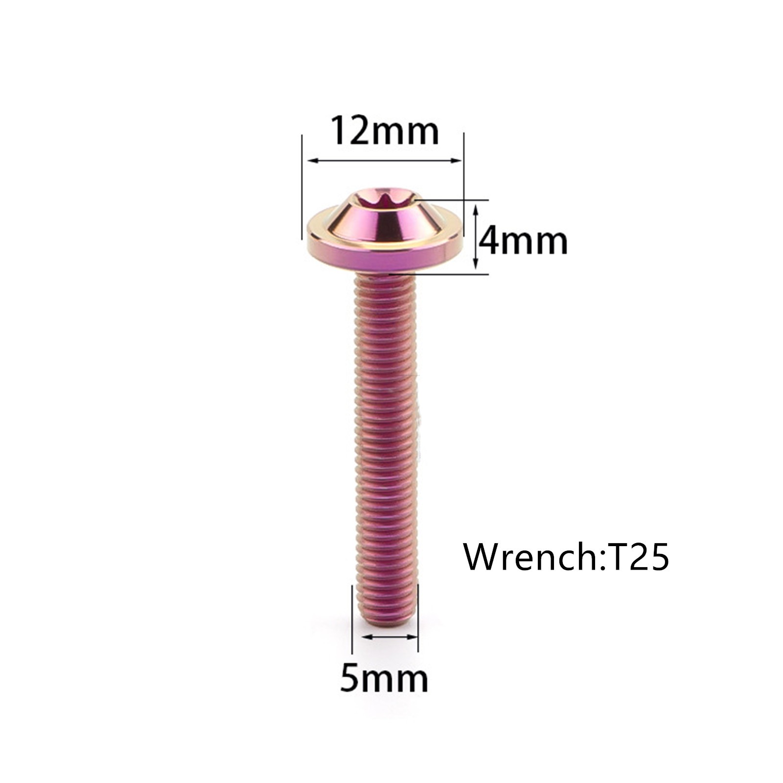M5 Titanium Bolt Plum Torx T25 Head Screw for Bike Brake 10 12 15 20 25 30 35mm