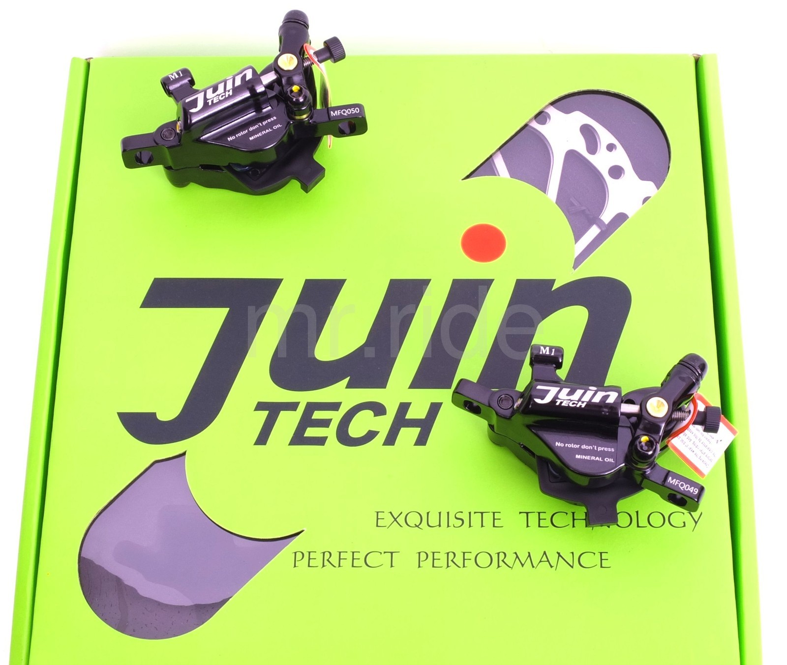 Juin Tech M1 – Cable actuated hydraulic MTB Disc Brake set w/160mm Rotor Black