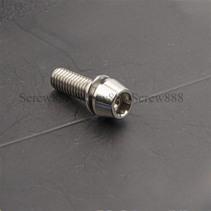 Titanium Allen Screw Taper Cone Head Bolts With Washer M6*16 18 20mm