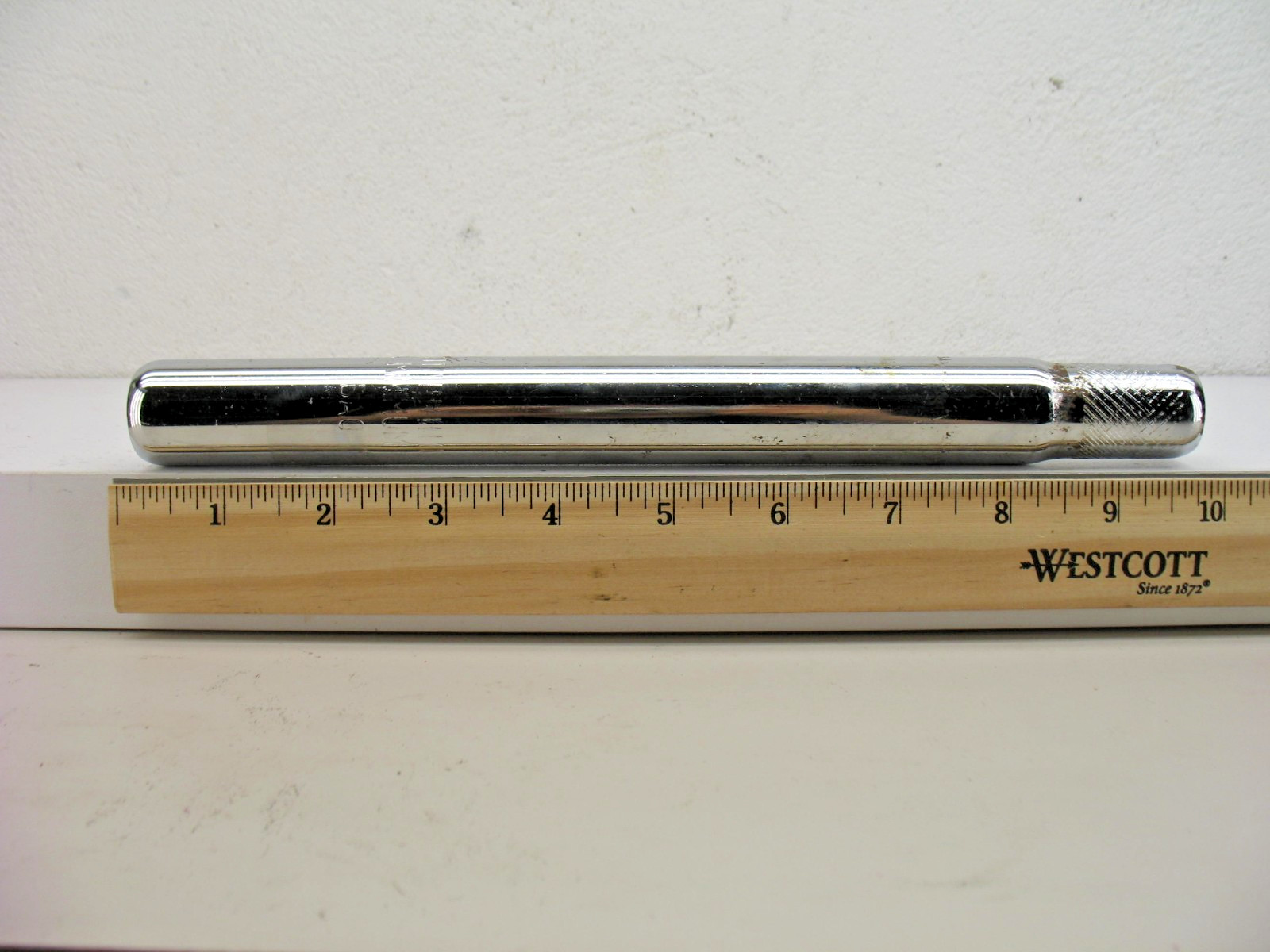 Chrome/Silver Steel Seat Post from a 20″ Kent 2 Cool Bicycle 25.4 – Used