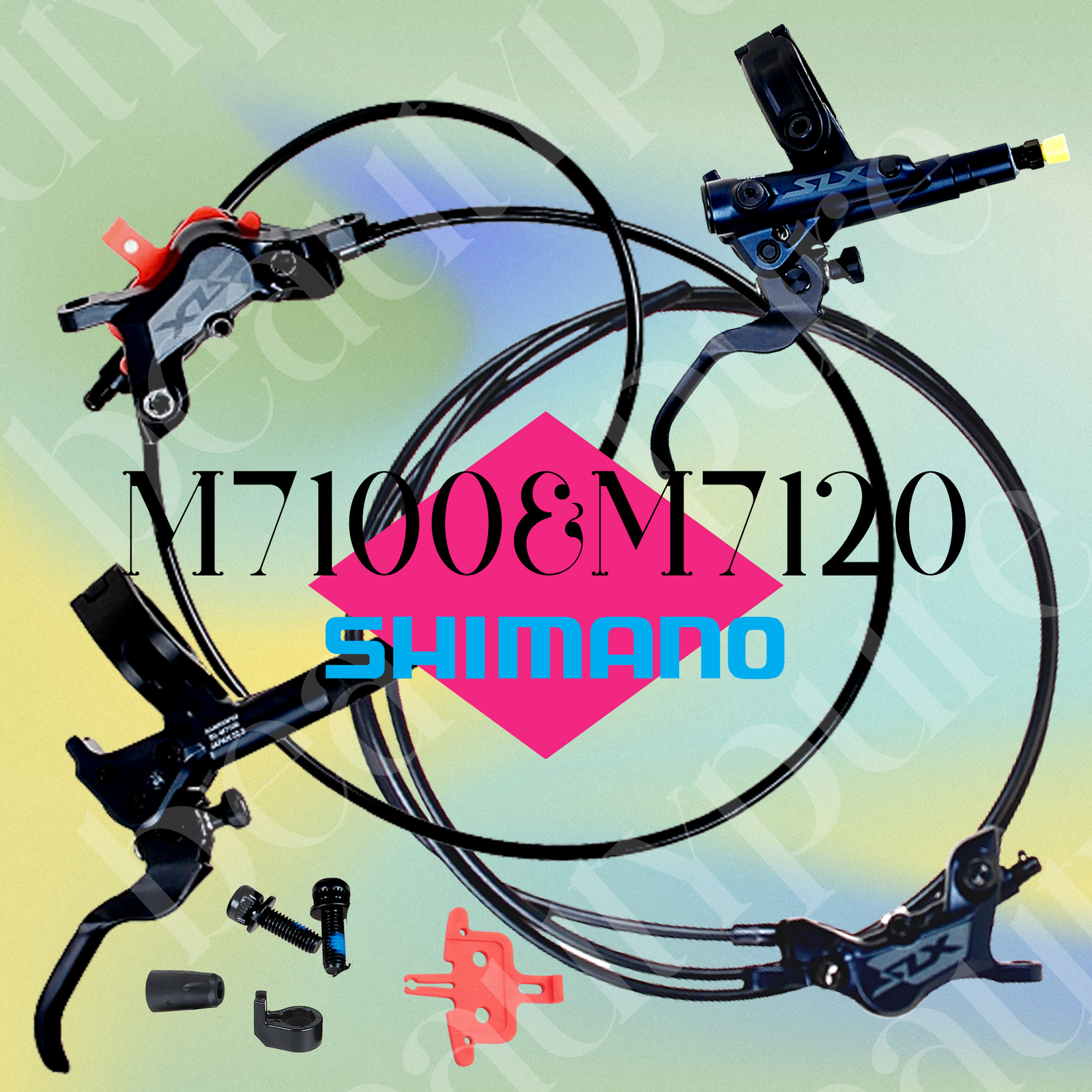 Shimano SLX BL-M7100 ＆ BR-M7120 J-kit brake set (Metal pad/ no Fin/ I-Spec-EV)