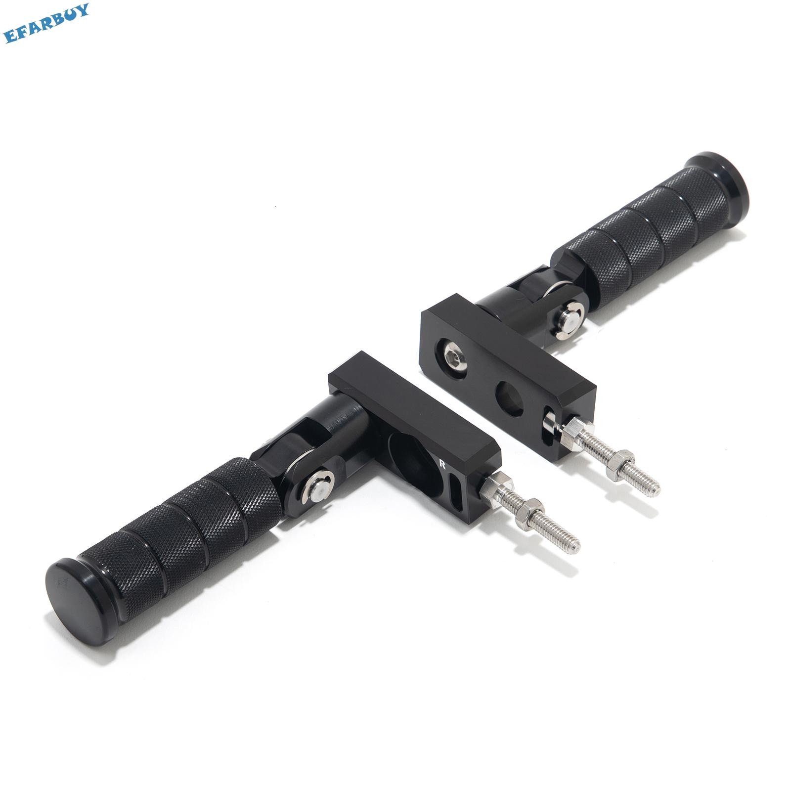 Black Billet Aluminum Rear Stunt Foot Pegs Pedal for SUR-RON LBX for Segway X260
