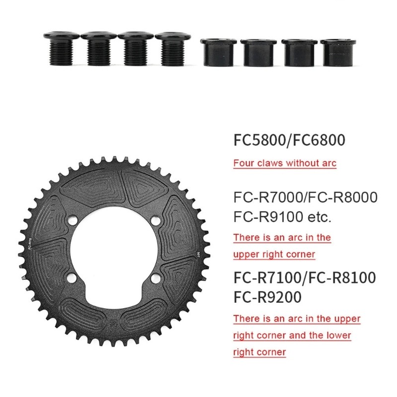 Aluminum Metal Bicycles Chainring Round Narrow Wide Chainring for R7000 R8000