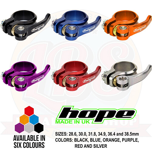 Hope Quick Release QR Seat Seatpost Clamp – All Colors and Sizes – Brand New