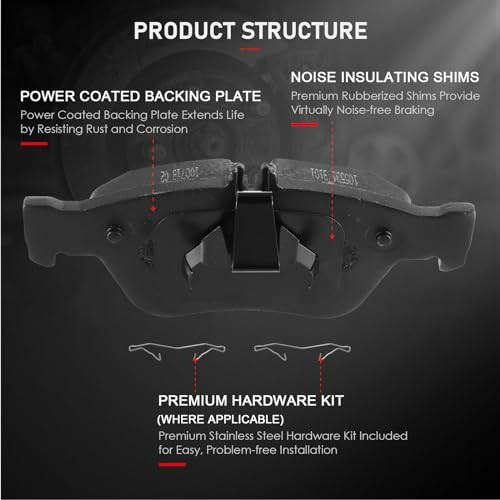 Professional Ceramic Front Brakes Pads Set fit For 1999-2000 For Mercedes