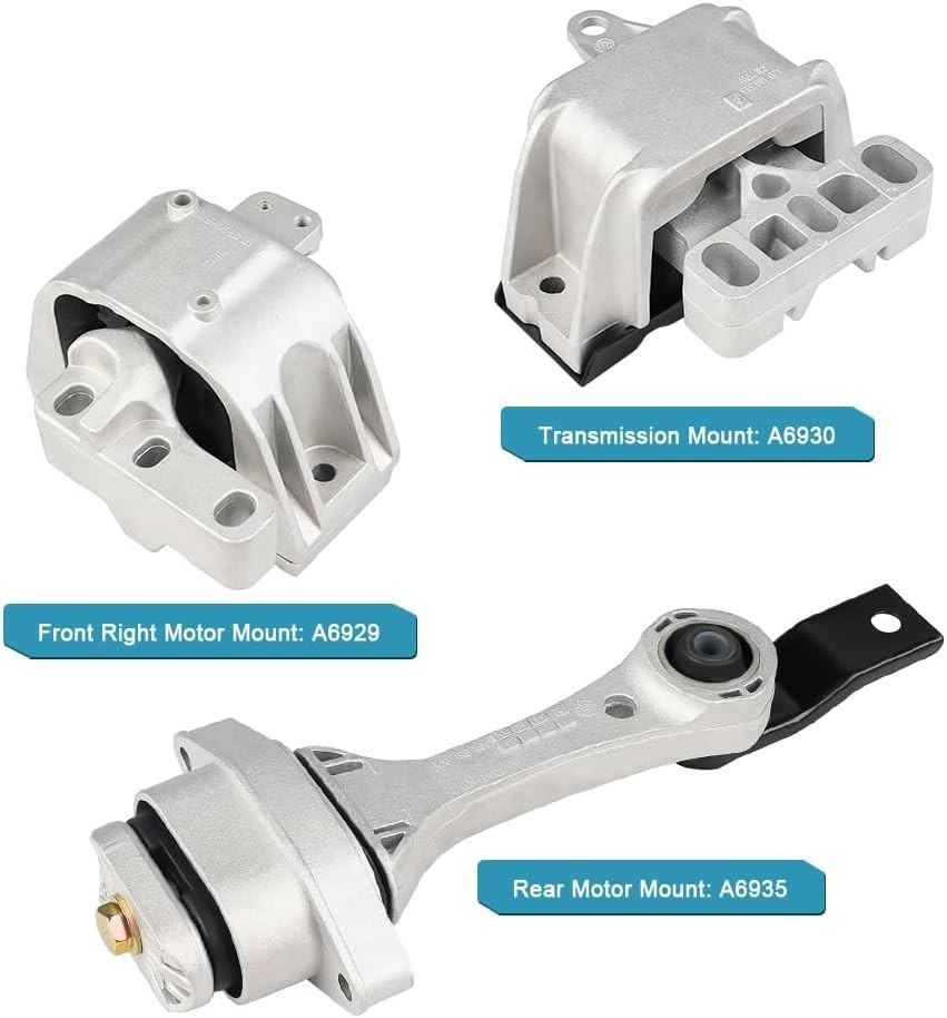 3Pcs Engine Mount Trans Motor Kit Replacement for Volkswagen Beetle 1.8L 2.0L