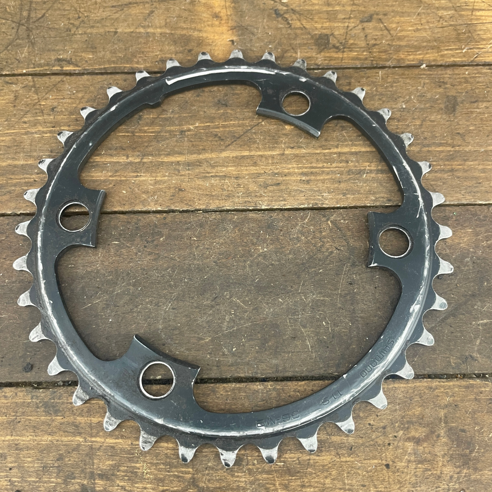 Vintage Shimano Ultegra Chainring 36 Tooth 36t 110 BCD 4 arm Asymmetric 52-36