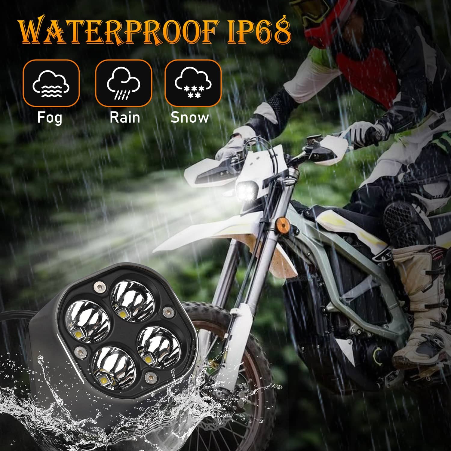 Upgraded Headlight Front Lamp Light With Mounting Bracket for Sur Ron Ultra Bee