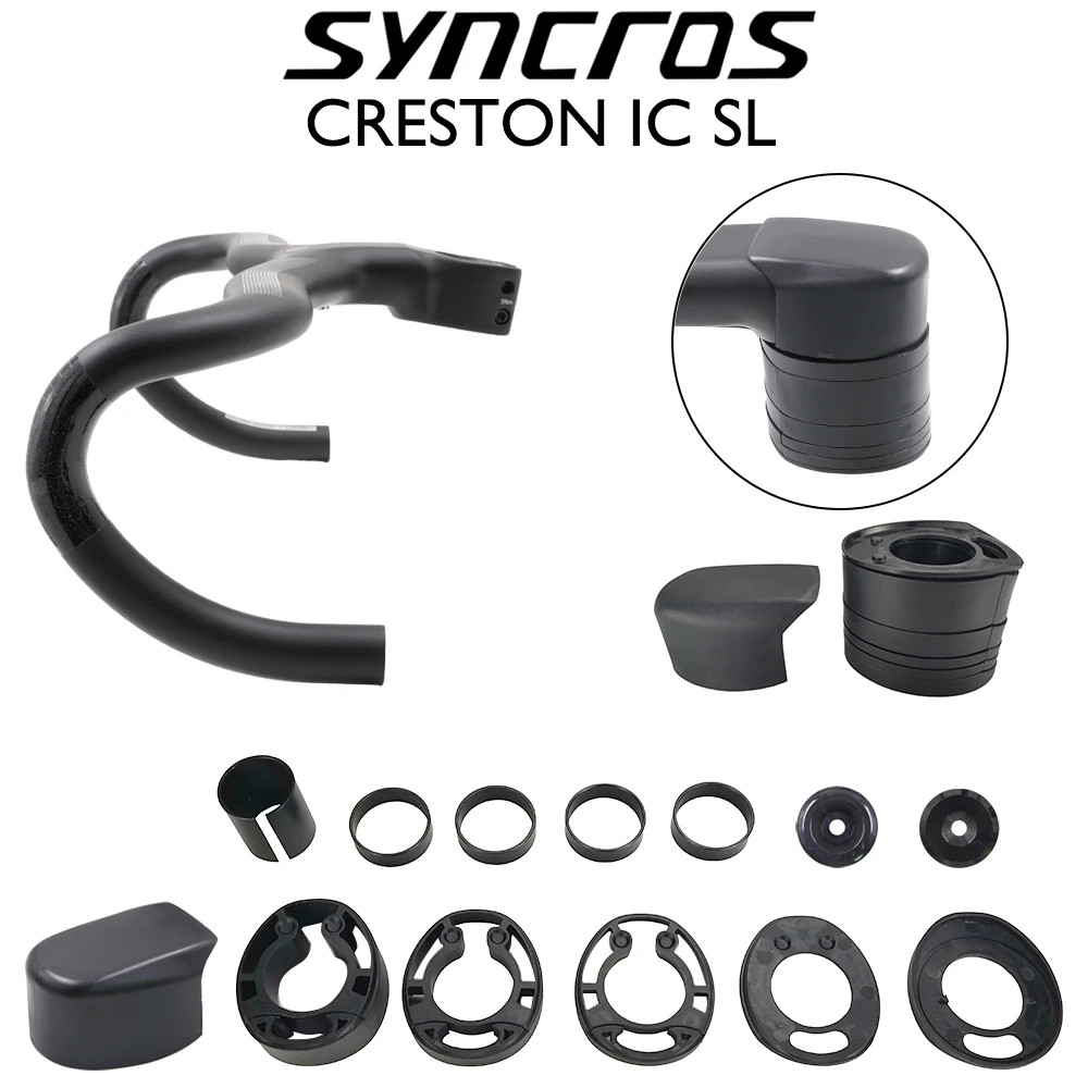 Syncros Carbon Handle Internal Routing Road Bike Integrated Drop Bar with Mount
