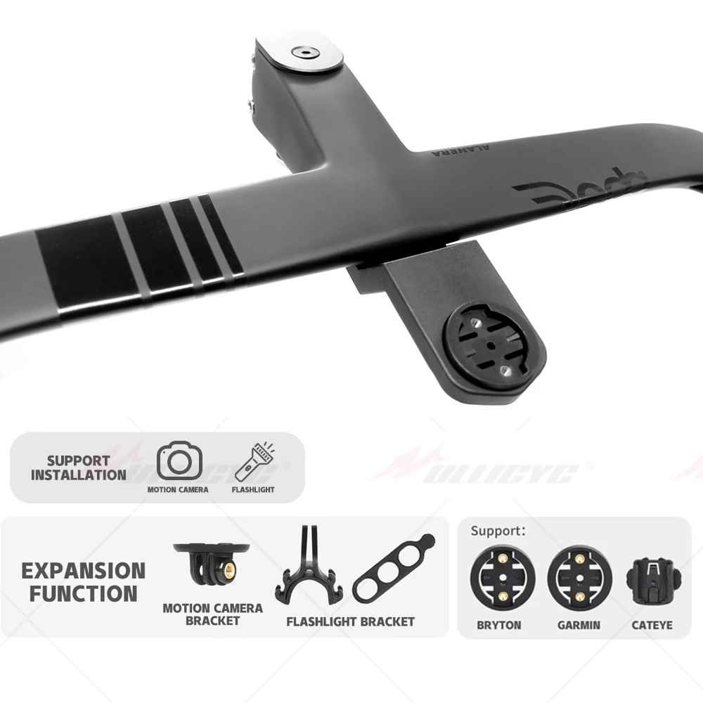 Carbon Road Bike Integrated Handlebar Internal Cable Drop Bar 28.6mm with Spacer