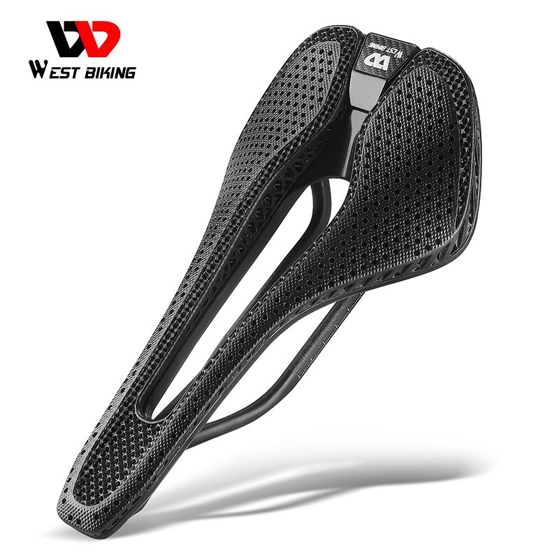 WEST BIKING Carbon Fiber Nylon 3D Printed Saddle Road Bike Hollow Bicycle Saddle