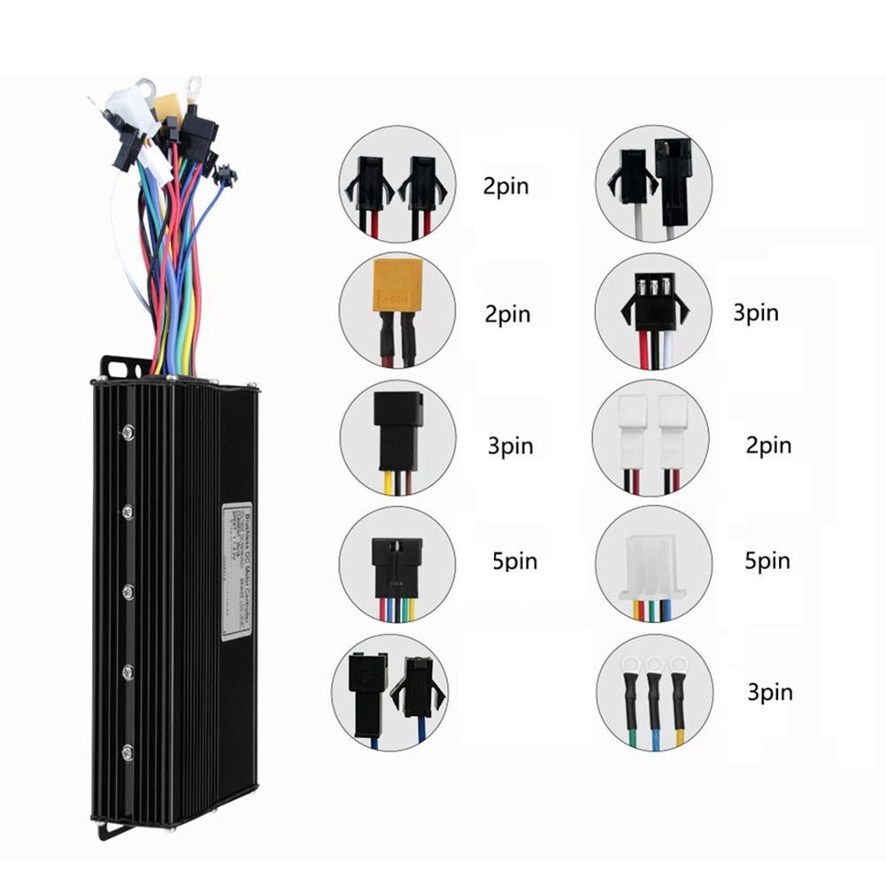 Intelligent 3 Mode Ebike Controller 36V 52V 35A Sine Wave for Brushless Motor