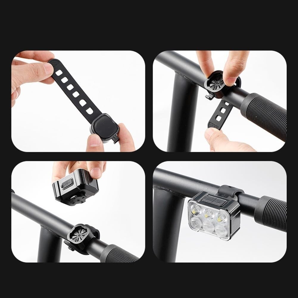 Compact Design Rechargeable Bike Light 1800 Lumens Output 8 Lighting Modes