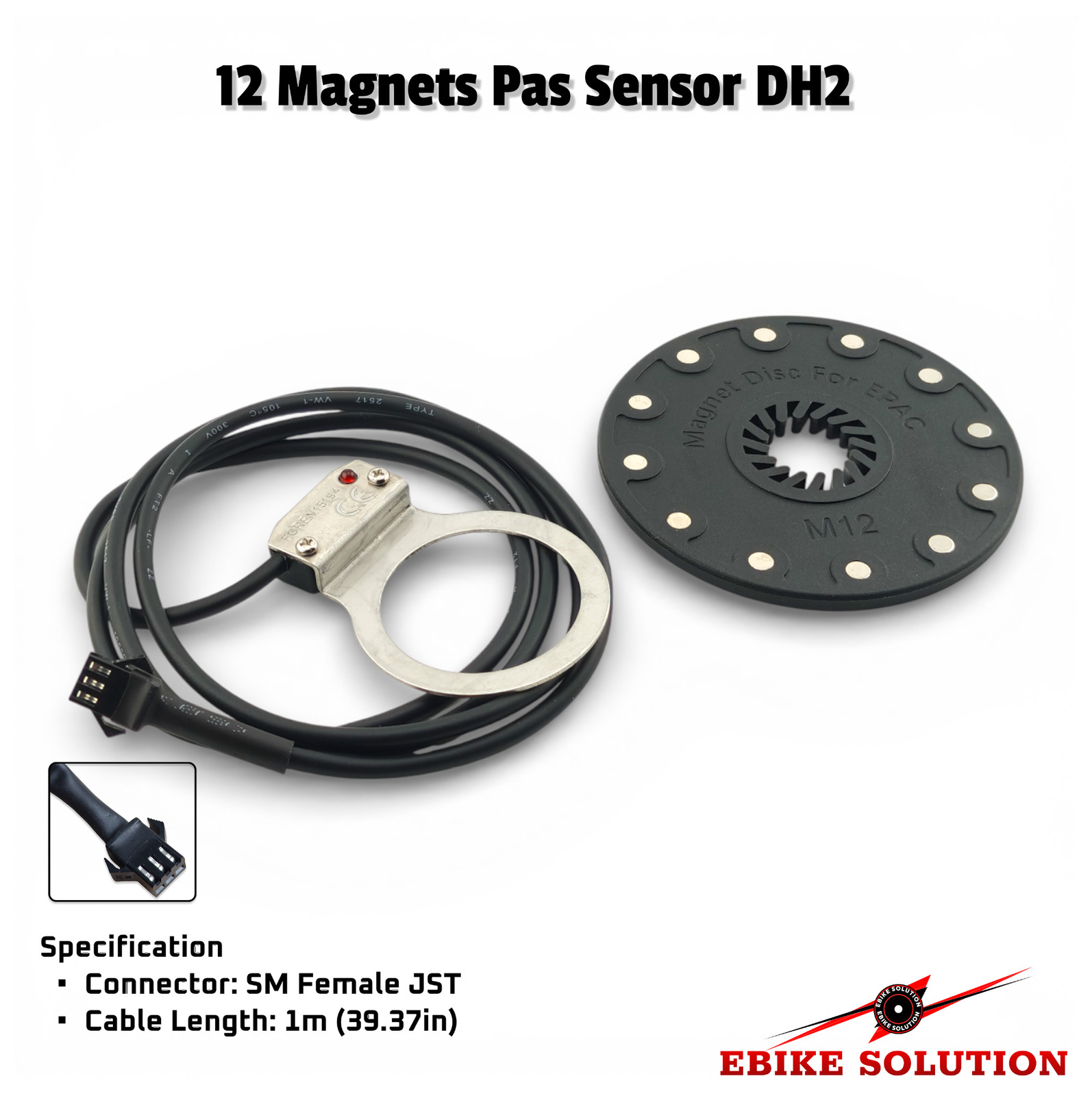 New Speed Sensor Electric Bicycle Pedal PAS 12 Magnets E-bike System Assist UK.