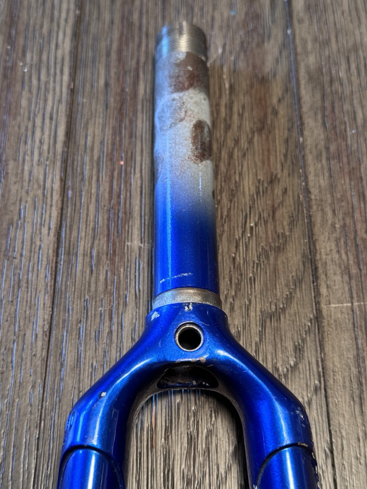 Colnago Steel Straight Fork 700C 1” Threaded Pantograph Crown Blue Vintage Road