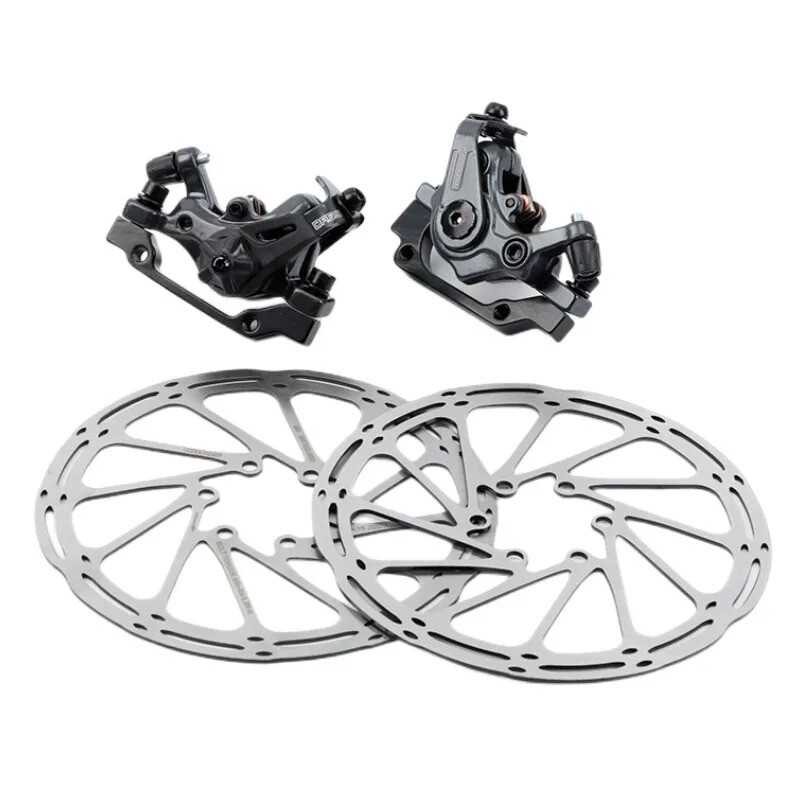 1 Pair Bicycle Brake Caliper Mechanical Disc Caliper MTB Pushe Piston Disc Brake