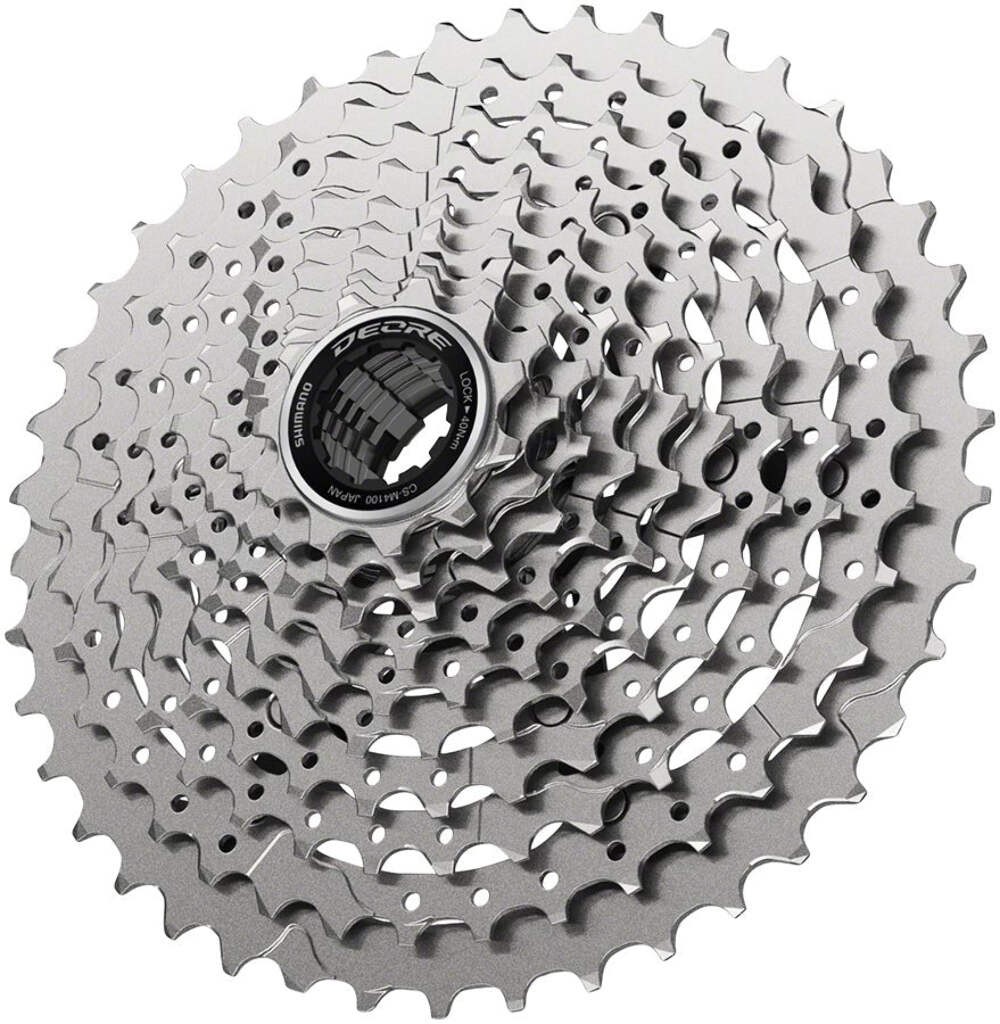 Shimano Deore CS-M4100-10 Cassette – 10-Speed 11-42t Silver