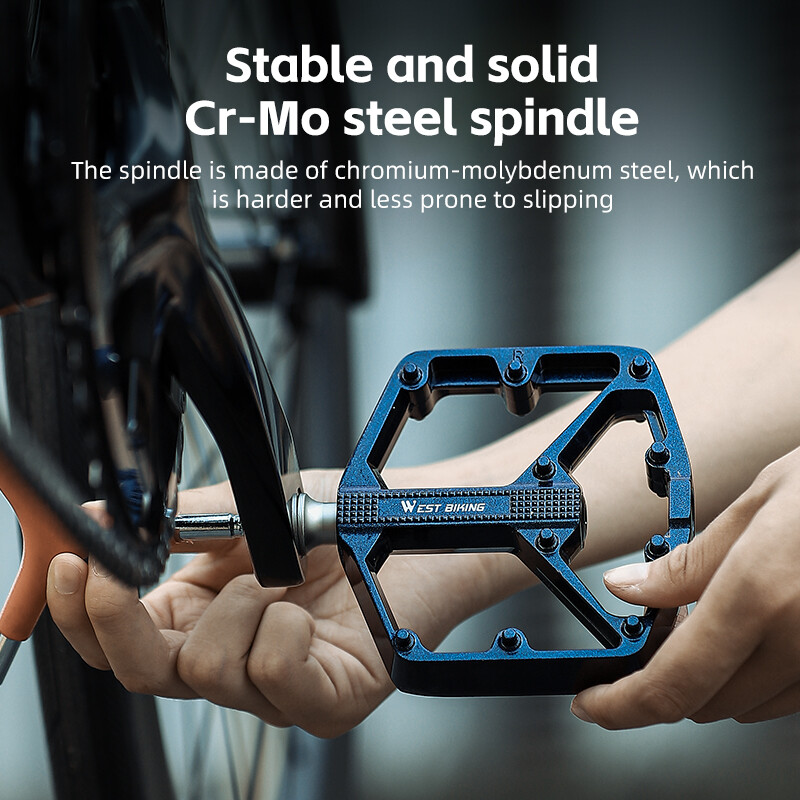 Bicycle Pedals Aluminum 3 Bearings Gradient Bike Pedals Platform Pedals 9/16 in