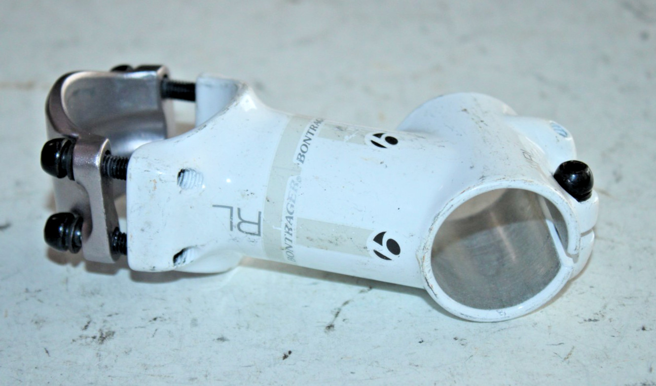 Trek Bontrager RL 11/8″ Threadless Stem White 75mm +/-25º 31.8mm Race Lite Road~
