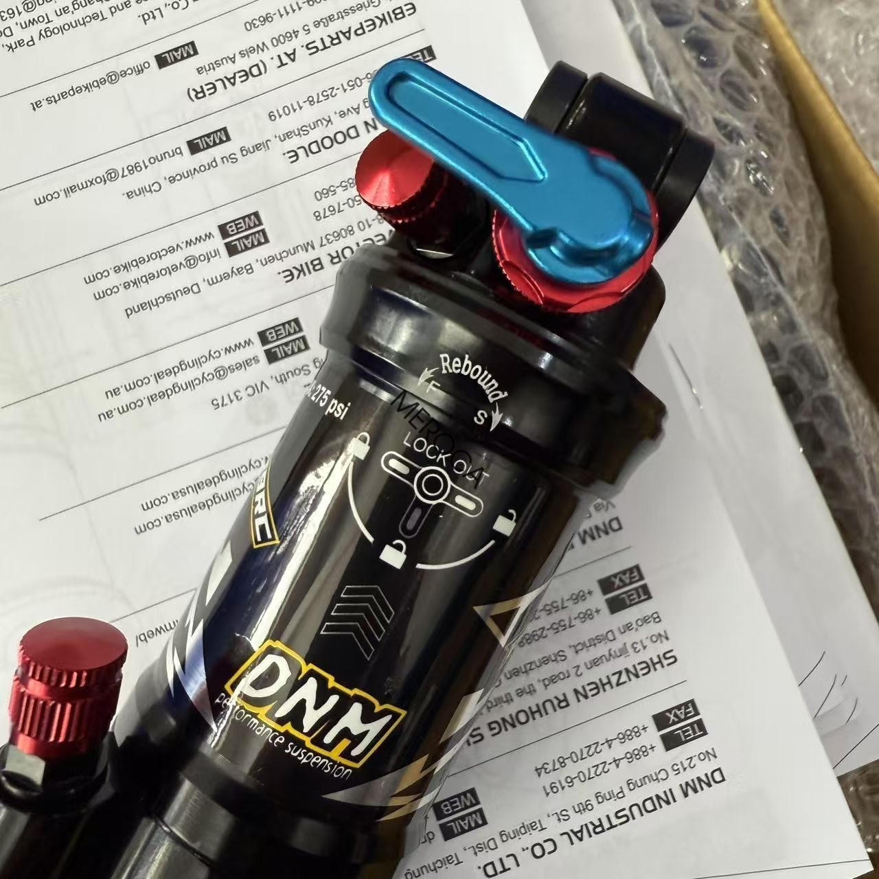DNM Dual Air Shock Mountain Bike Bicycle Suspension Rear Shock 165/190/200mm MTB