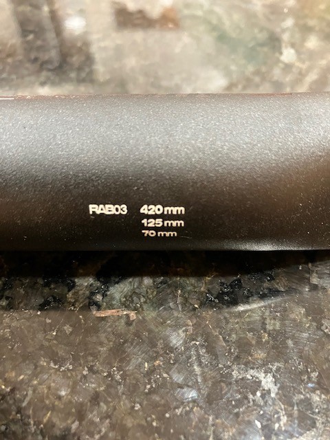 BMC RAB03 42cm Aero Aluminum 125mm Drop 70mm Reach Drop Handlebar 31.8mm Clamp