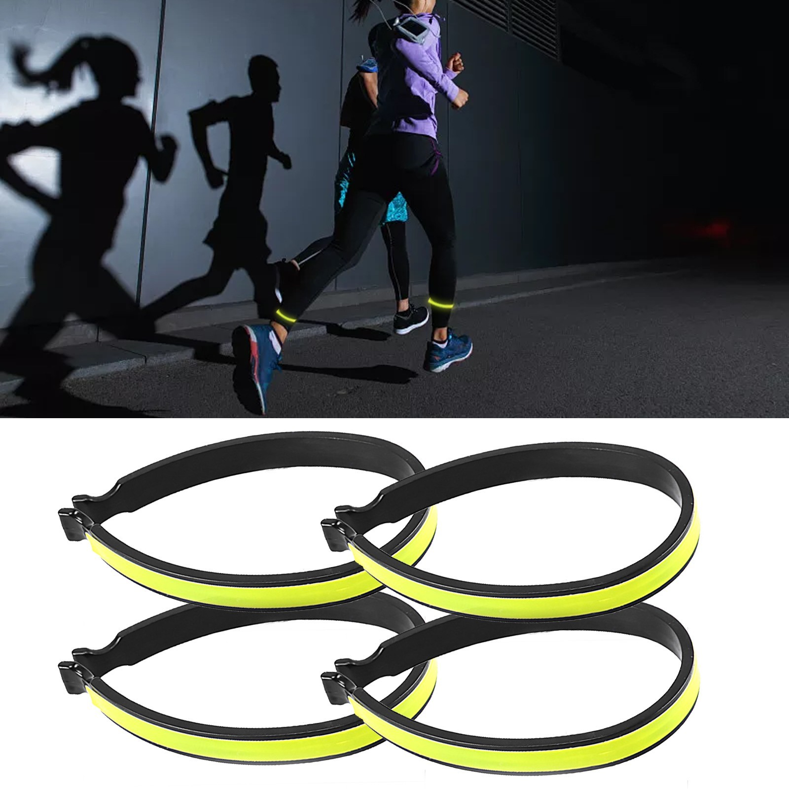 Reflective Clips Bicycle Pants Clip 10.1 Cm X 1.1 Cm Reflective Strips Hot Sale