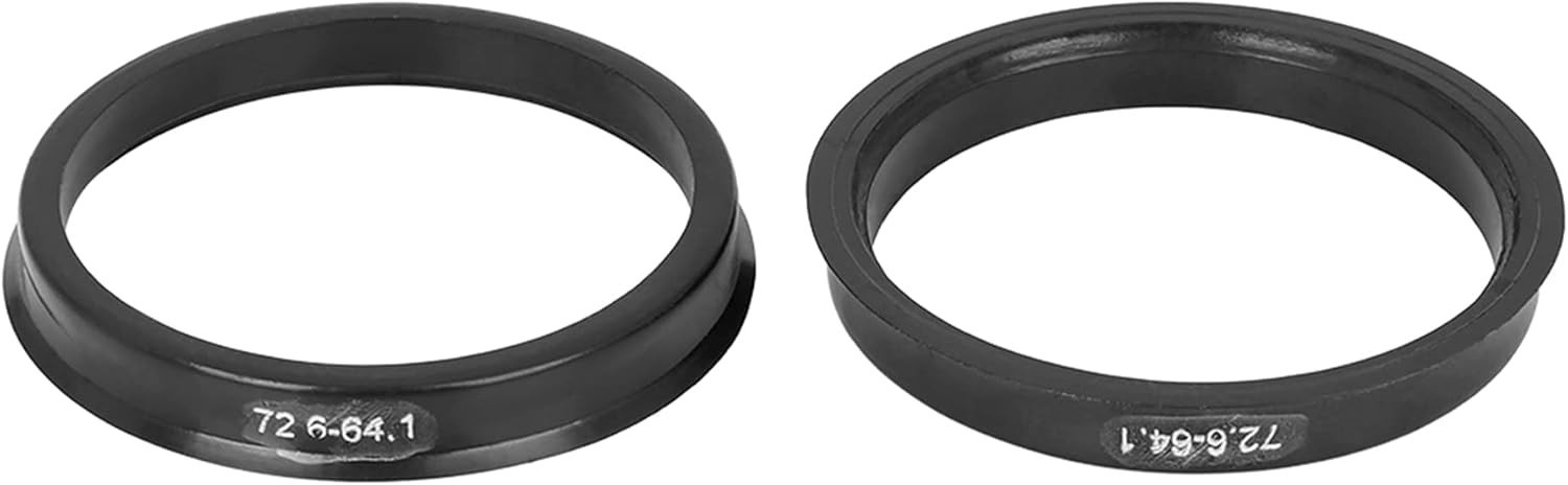 X AUTOHAUX 4pcs Hub Centric Rings 72.6mm OD to 64.1mm ID