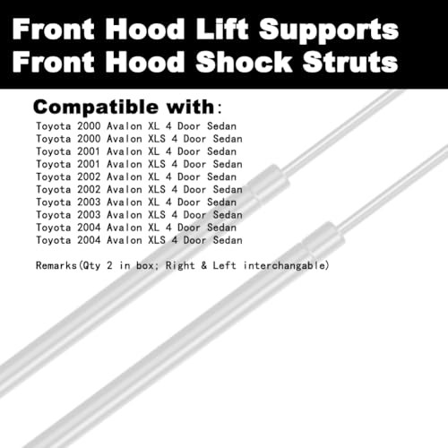 Front Hood Lift Supports Shock Struts Compatible with Avalon 2000 2001 2002
